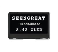 2.42inch OLED Display Module - 128x64 Resolution, SPI/I2C, Compatible with Raspberry Pi/Arduino, SSD1309 Driver Chip with Metal Case (White)