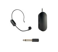2.4G Conjunto de MicróFono Lavalier InaláMbrico Montado en la Cabeza Transmisor con Receptor para Amplificador Altavoz de Voz 1 a 1