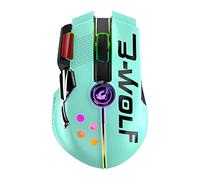 2.4G inalámbrico/con cable RGB USB tipo C Ultralight Joystick Gaming Mouse Button, 1000mAh Pixart 3325 12 botones 12000 DPI Macro Programación con controlador Compatible con PC Gamer PS4 Usuarios