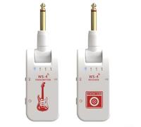 2.4GHz Sistema de guitarra inalámbrica 8 canales para guitarra eléctrica bajo e instrumentos de viento eléctrico Transmisión de audio clara Transceptor portátil Conjunto blanco (blanco)
