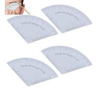 2/4pcs Fast Drawing Eyebrow Design Ruler,Microblading Mapping Tool,Shaping Permanent Makeup Drawing Guide Ruler,Accurate Design For Quick Eyebrow Drawing,Tattoo Supplies Reuse (4pcs)