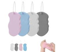 2/4PCS Korean Skin Scrubber Sponge,Soft Exfoliating Shower Sponge Shower Brush Body Skin Remover Exfoliator 3D Magic Sponge Children's Bath Sponge Massager (4 PCS)