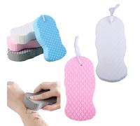 2/4PCS Magic Exfoliating Bath Sponge 3D - Soft High Rebound Exfoliating Body Sponge, Dead Skin Remove, Skin Friendly & Reusable for Adults, Children, Pregnant Women (Pink + White)