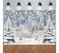 2.4x1.8m Telón de Fondo de Invierno Glitter Snowy Forest Pine Tree Fotografía de Fondo Retrato de la Familia de los niños sesión de Fotos de Navidad Xmas Holiday New Year Party Decorations