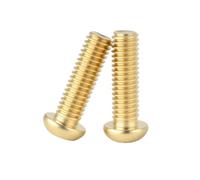 2/5/10/15/30/50 uds. Tornillos de máquina latón M2 .5 M3 M4 M5 M6 M8, pernos rosca cabeza redonda cruzada, tornillos cobre(35mm,M6 (5pcs))