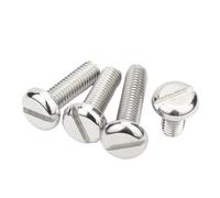 2/5/10/20/25/50 uds/lote M1.6 M2 M2.5 M3 M4 M5 M6 M8 M10 GB67 304 A2-70 tornillo de máquina de cabeza redonda ranurada de acero inoxidable(12mm,2Pcs M10)