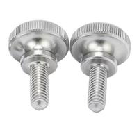 2/5/10/20/50 piezas M2 .5 M3 M4 M5 M6 M8-M12 GB834 304 Moleteado de acero inoxidable Cabeza paso alto Apriete a mano Tornillo pulgar Perno vidrio for pared cortina(20mm,M4-20pcs)
