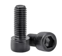 2/5/10/20/50 Uds M1.4 .6 M2 .5 M3 longitud 3-70mm DIN912 negro grado 12,9 acero hexagonal cabeza de enchufe máquina tornillo(M3x20mm 50pcs)