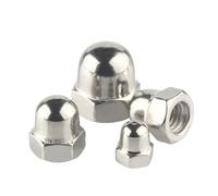 2/5/10/20/50 Uds M3 M4 M5 M6 M8 M10 M12 M14 M16 304 Tuercas Hexagonales De Acero Inoxidable for Cubierta Decorativa Semicírculo Cúpula Bellota Tuerca(M4 x 50pcs)