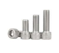 2/5/10/20/50 uds. Tornillos de cabeza hexagonal con casquillo cilíndrico DIN912 acero inoxidable 304, M1.4, .6, M2, .5, M3, M4, M5, M6 y M8, longitud L=3-10 mm(4mm,M4 x10pcs)