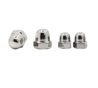 2/5/10/20/50pc M3 M4 M5 M6 M8 M10 M12 M14 M16 304 Tuerca Ciega De Bellota Acero Inoxidable Cubierta Decorativa Tuercas Ciegas Cúpula(M4 50pcs)
