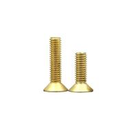 2/5/10/20 piezas M2-M8 hexagonal de latón tornillo de cabeza avellanada de latón puro hexagonal plano tornillos de cabeza avellanada(M3x25 (10pcs))