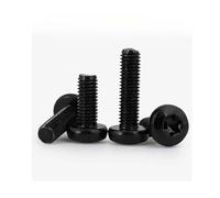 2/5/10/25/50 Uds M1.6 M2 M2.5 M3 M4 M5 M6 M8 negro 304 Acero inoxidable GB2672 tornillo de cabeza de botón redondo de seis lóbulos(16mm,5Pcs M6)