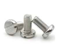 2/5/10/50 Uds M1.6 M2 M2.5 M3 M4 M5 M6 M8 M10 GB65 A2-70 tapa ranurada de acero inoxidable columna tornillo de cabeza redonda(55mm,M10x2pcs)