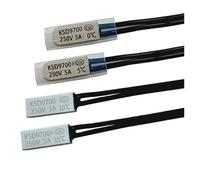 2/5/10 piezas KSD9700 5A250V 0C 5C 10C 15C 20C 25C 30C 35C Interruptor de temperatura de disco bimetálico N/O Protector térmico de baja temperatura(15C 15C OFF -13C ON,2PCS -5A-pl)