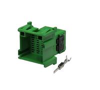 2/5/10 sets 12 PIN Automotriz Male Hombre Conector Verde Compatible con Mercedes-Benz Porsche Amplificador Afplificador Afile Cableado Tapón 1-967622 (Color : 12p male, Size : 10 SETS_12P)
