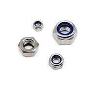 2/5/10 Uds hilo fino M5 M6 M8 M10 M12 M14 M16 DIN985 304 hexagonal de acero inoxidable inserto de nailon tuerca autoblocante Nylock contratuerca(5pcs M12 pitch 1.25)