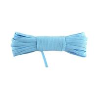 2,5/10 yardas de cordón elástico fino de nailon de 3 mm y 1/8" de grosor, cinta de licra para la cabeza, cinta para la cabeza, ribete de costura, color azul neblina, 2 yardas