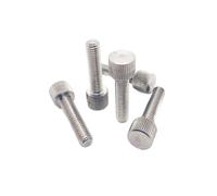 2/5/10pcs M2 M2.5 M3 M4 M5 M6 M8 304 Stainless Steel Knurled Flat Round Small Head Hand Tighten Thumb Screw Bolt Adjust Toolless(M5x16mm 5pcs)