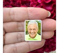 2.5 cm Azulejo Conmemorativo Personalizado para Lápida - Foto en Cerámica Impermeable para Decoración de Tumbas - Imagen de Porcelana Resistente a los Rayos UV - Placa Funeraria para Cementerio