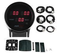 2.5 Inch Car Pneumatic Pressure Gauge | 3 in 1 Pneumatic Shock Absorber & Pneumatic Tank Meter | 5 Sensors for Quick Accurate 12V Readings/Trucks/SUVs
