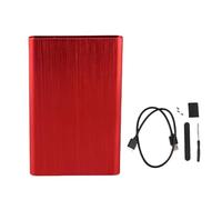 2.5-Inch SATA USB 3.0 Laptop 7-9.5MM Hard Drive SSD Enclosure External Laptop Disk Case (Not Inclube Hard Disk) (Red)