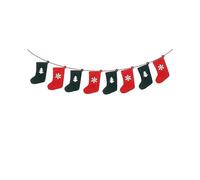 2.5 Meters Christmas Banners Santa Stocking Sock Bunting Garland with Hollow Snowflake Christmas Tree Pattern Wall And Door Hanging Decoration Xmas