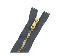 2/5 piezas 3# cremallera de metal 15/20/25/30cm extremo cerrado ropa bolsillo decoración cierres para kit de reparación de costura (Dark Grey, 20 cm, 3#-2 unidades)