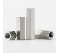 2-5 uds m2 m2.5 M3 M4 M5 M6 M8 M10 304 acero inoxidable hexagonal varilla larga acoplamiento tuerca hexagonal alta resistencia Hex Nutsert-M5 5 uds, longitud 50mm