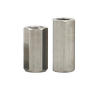 2/5 Uds M3 M4 M5 M6 M8 M10 M12 304 Tuercas De Acoplamiento Hexagonales Acero Inoxidable Espaciador Doble Extremo Tuerca Hexagonal Extendida(45mm,M10 (2PCS))