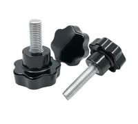 2/5 Uds M4M5M6M8M10 flor de ciruelo en forma estrella baquelita apretado a mano tornillo cabeza plástico siete puntos(5pcs M6X35X25)