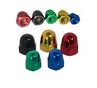 2-5 uds tuerca ciega de bellota M6 M8 M10 M12 de acero con colorido rojo azul dorado negro verde tapas decorativas for tuercas(Gloden colour,M10 2pcs)