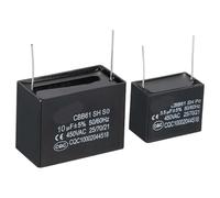 2/5 unidades CBB61 condensador ventilador de techo 1uF-28uF 450 V CA 50/60 Hz con 2 pines para condensadores Star Run for motor del ventilador del aire acondicionado (1 ud. 1,2 uF, 1 unidad 5uF)