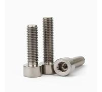 2-5 Unids/lote DIN912 TA2 Gr2 Tornillo De Cabeza Hexagonal Titanio M1.6 M2 .5 M3 M4 M5 M6 M8 M10 Longitud 6mm A 60mm(5mm,M2 5pcs)
