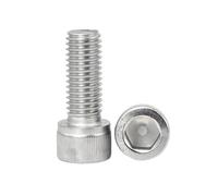 2-50 piezas M1,6-M12, clase de resistencia 12.9, tornillos mecánicos de cabeza cilíndrica estriada con hexagonal interior en acero al carbonio niquelado, M8x50mm(5 piezas)