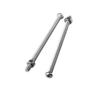 2-50 piezas M1/M1.2/M1.4/M1.6/M2/M2.5/M3/M3.5/M4/M5/M6/M8/M10 acero inoxidable 304 tornillos alargados con cabeza plana y ranura cruzada, M2.5x10mm