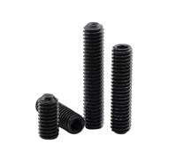 2-50 piezas M2-M16, clase de resistencia 12.9, tornillos de fijación sin cabeza con hexagonal interior en acero al carbonio oxidado negro, norma DIN916, M12x60mm(2 piezas)