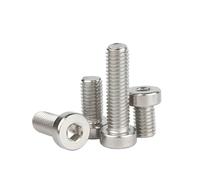 2-50 piezas M3 m4 m5 m6 m8 m10 DIN7984 Acero inoxidable y acero con zócalo hexagonal negro, tornillo de cabeza baja, corto y delgado(22mm,M3 20pcs)