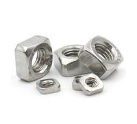 2-50 Uds DIN557 M3 M4 M5 M6 M8 M10 M12 A2-70 tuercas cuadradas de acero inoxidable 304 tuerca métrica(M6x20pcs)