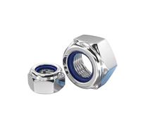 2-50 Uds DIN985 304/316 Tuerca De Bloqueo Hexagonal Autoblocante Nailon Acero Inoxidable M2 .5 M3 M4 M5 M6 M8 M10 M12(304SS,M2 (25Pcs))