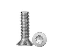 2-50 Uds M1.4 .6 M2 .5 M3 M4 M5 M6 M7 M8 M10 M12 ISO14581 304 tornillo de seguridad cabeza plana Torx avellanado seis lóbulos acero inoxidable(18mm,M2.5 50pcs)