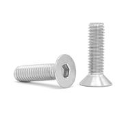 2/50 Uds M1.6 M2 .5 M3 M4 M5 M6 M8 M10 DIN7991 304 cabeza hexagonal de acero inoxidable tornillo Allen avellanado plano(40mm,10pcs M5)