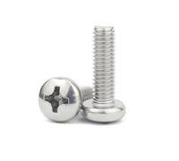 2-50 Uds M1.6 M2 M3 .5 M4 M5 M6 M8 GB818-85 304 Cabeza Redonda Cruzada De Acero Inoxidable Alargar La Longitud Del Tornillo = 3-100mm(100mm,2pcs M8)