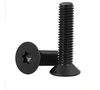 2-50 Uds M2 .5 M3 M4 M5 M6 M8 M10 negro 304 acero inoxidable seis lóbulos cabeza Torx tornillo avellanado plano de máquina(25mm,M3 x30pcs)