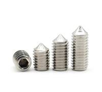 2~50 Uds M3 M4 M5 M6 M8 M10 M12 304 A2 hexagonal de acero inoxidable cabeza hueca extremo cónico perno de comida punta cónica tornillo(10mm,M10-5pcs)