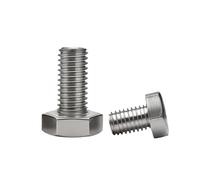 2-50 Uds M3 M4 M5 M6 M8 M10 M12 Tornillo Hexagonal Externo DIN933 304 Tornillos De Máquina De Metal De Acero Inoxidable Rosca Métrica Hexagonal Perno De Fijación DIY(30mm,M6(10Pcs))