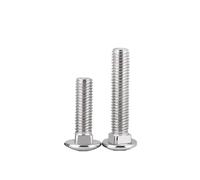 2-50 Uds M4 M5 M6 M8 M10 M12 304 cabeza plana grande de acero inoxidable perno media redonda tornillo cuello cuadrado estante puente(25mm,M6 (20pcs))
