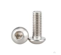 2-50 Uds tornillo de cabeza de botón M1.6 M2 M2.5 M3 M4 M5 M6 M8 M10 M12 ISO7380 304 acero inoxidable A2 tornillo hexagonal tipo seta(35mm,M10 2PCS)