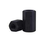 2-50 Uds Tuercas De Conector Hexagonales Negras Acero Acopladores Varilla Roscada Tuerca Larga M8 M10 M12 M14 M16 M18 M20 M22 M24 M27 M30 M36 M42 M48(M27x41x28mm-5pcs)