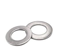 2/50PC M2.5 M3 M3.5 M4 M5 M6 M8 M10 M12 M14 M16 A2-70 304 Acero inoxidable tamaño grande arandela plana grande y ancha junta lisa(M4 25pcs)